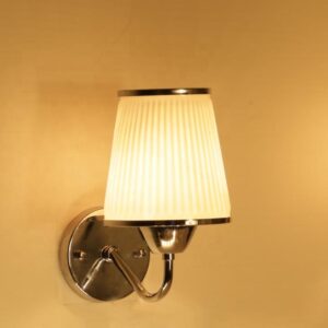Modern Simple Silver Wall Light for Stairs Iron and Glass Wall Lamp for Hotel Room