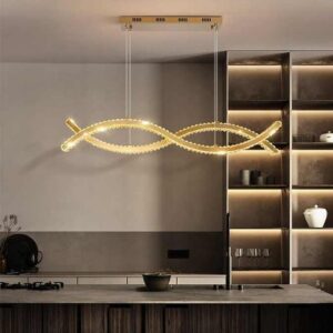 New Modern Crystal Chandelier LED Pendant Ceiling Light Fixture for Elegant Home and Interior Decor
