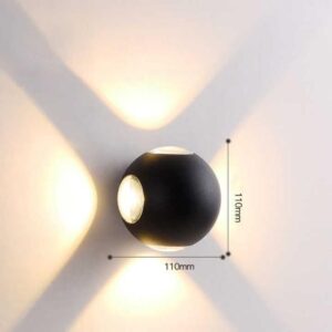 Concise Style Light Up and Down Round Headed Hotel Home Stairs Garden Indoor Outdoor LED Wall Lamp