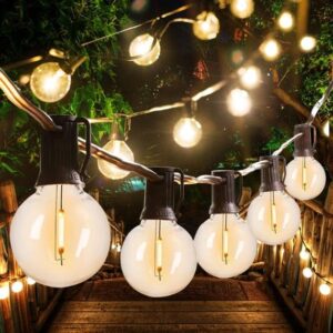 Waterproof Indoor/Outdoor G40 String Fairy Lighting Perfect for Patio LED Decorative Light Strings Garden Lights Outdoor